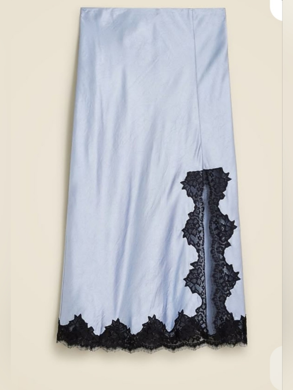 J.Crew Gwenyth Lace Trim Textured Satin Skirt-Like New